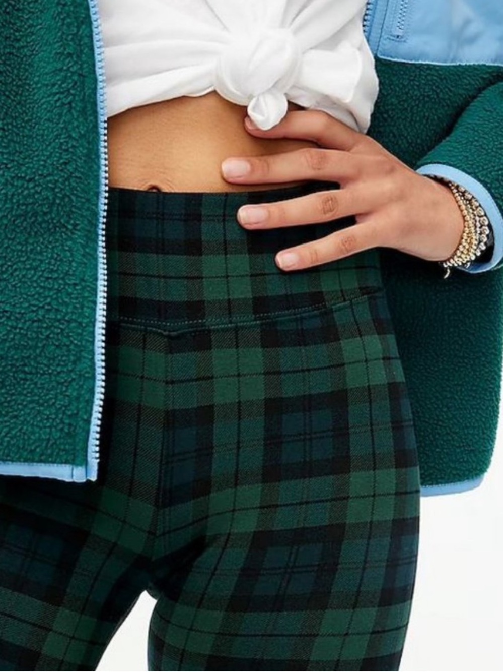 J. Crew Everyday Plaid Leggings Tartan Blackwatch Preppy Academia Heritage SZ M